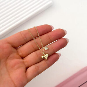 COLLAR ACERO DORADO + DIJE