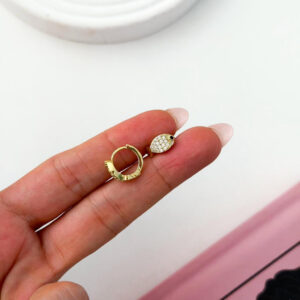 AROS ARGOLLA CON PIEDRAS PEZ